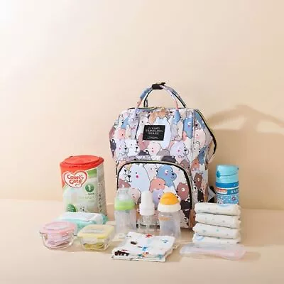 Bag Pockets Large Capacity Nappy Bags Mummy Bag  Diaper Bag Travel Backpack • $26.41