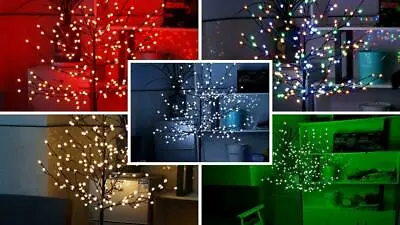 £32.95 • Buy Multi Coloured LED Cherry Blossom Tree Pre-Lit Light Indoor& Outdoor Christmas