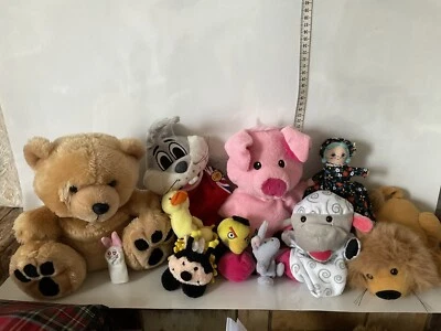 Kids Animal Glove And Finger Puppets Red Riding Topsy Turvy Doll Washed C • £5