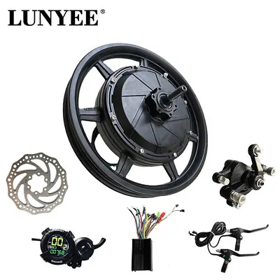 14Inch Electric Scooter Hub Motor Kit Brushless Bicycle Motor Controller 120km/h • $339.91