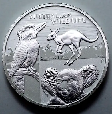 2022 $2 DOLLARS 2 OZ 9999 SILVER Australian Wildlife Coin Perth Mint Rare. N R • $26