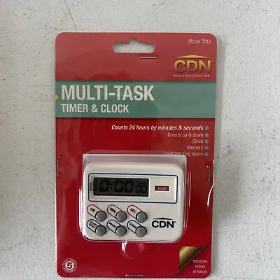 CDN TM8 Multi-Task Digital Timer & Clock With Memory Feature Count 24 Hours • $19.99