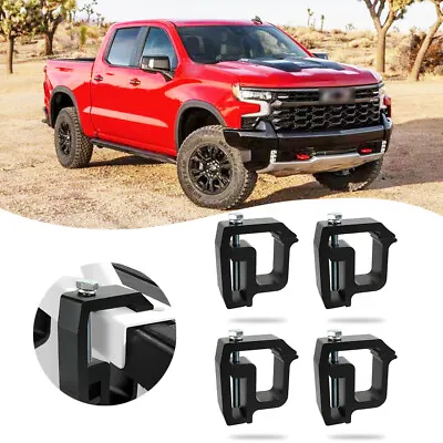 Set Of 4 Truck Cap Clamps Camper Shell Canopy Mounting Black Aluminum For Pickup • $33.49