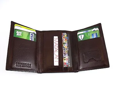 Prime Hide Mens Premium Quality Brown Real Leather Wallet Credit Card Holder • £7.99