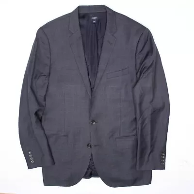 J Crew Ludlow Mens Suit Coat 42L Solid Dark Blue Tollegno 1900 Wool Jacket  • $59.49