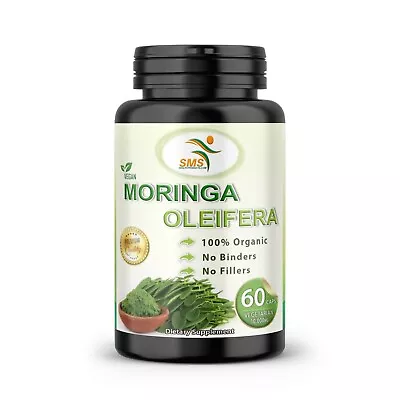 Moringa Oleifera Organic Natural 100% Pure Pills - 60 Capsule MORINGA 10000mg • $11.03