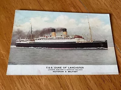 Postcard T.S.S. Duke Of Lancaster London Midland & Scottish Railway • £1.99