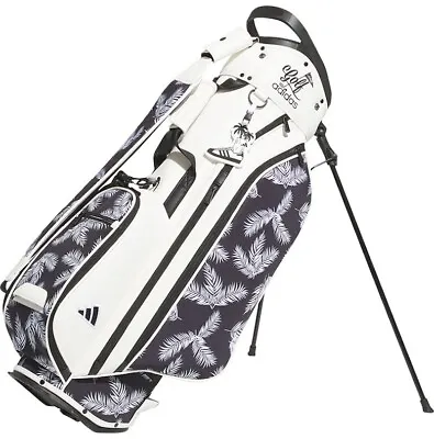 Adidas Golf 2023 Palm Tree Slim Carry Stand Bag 8.5 X 47in 4-way White / Black • $449