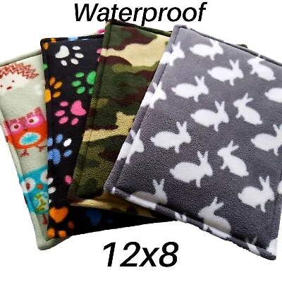 £5.99 • Buy 12  X 8  Cage Pads, Fleece Bed, Pee Pads,  For Small Pets,Guinea Pig Etc.