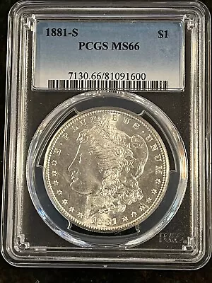 1881-S PCGS Graded Morgan Silver Dollar MS 66 • $282