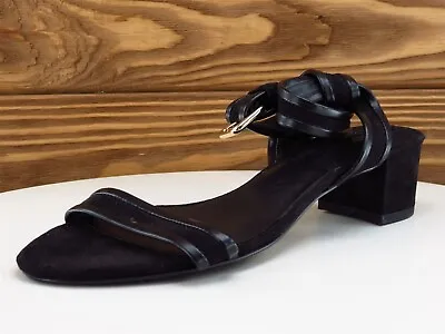 $18.43 • Buy Zara Size 37 Sandal Ankle Strap Black Leather Women M Basic Collection