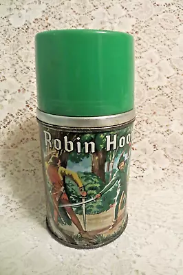 Vintage 1956 Robin Hood Metal Thermos Aladdin • $24.99