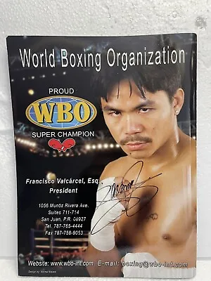 $120 • Buy World Boxing Organization MANNY PACQUIAO Autograph Book