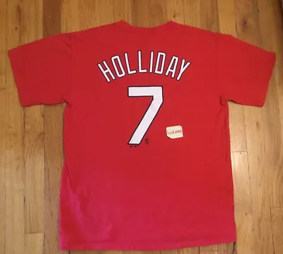 Matt Holliday St. Louis Cardinals Shirt Jersey Red Mens Medium Majestic • $3.04