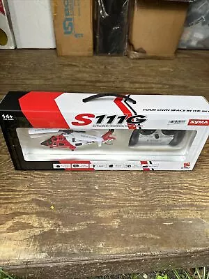 MIB Syma S111G 3.5Ch Indoor Mini RC Helicopter Toys Drone With Gyro 14+ All Ages • $49.99