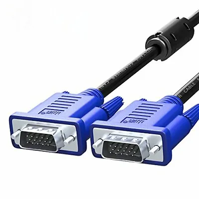 £2.49 • Buy VGA SVGA 1 M 15 Pin Monitor Extension Cable Male To Male Lead For TV LCD