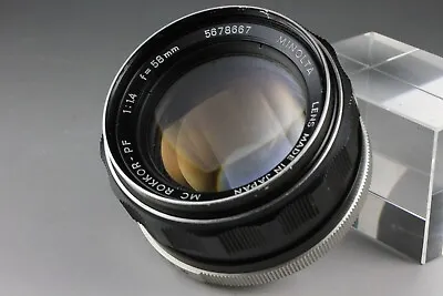 AS IS Minolta MC ROKKOR PF 58mm F/1.4 Manual Focus Lens  #71 • $35