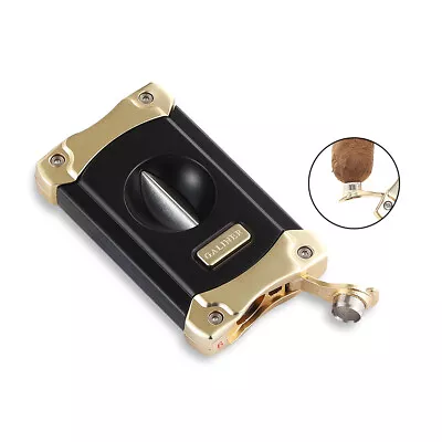 Galiner Stainless Steel V-Cutter Cigar Cutter Punch Cigar Guillotine Gold Gift • $31.01