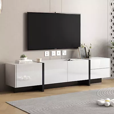 TV Stand For TVs Up To 80''Modern Entertainment Centerwith High Gloss UV Surface • $203.86