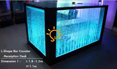 £2963.70 • Buy Bar Counter Table LED Lighting 110 Cm Height RGB Colour Change Bubbles Acrylic