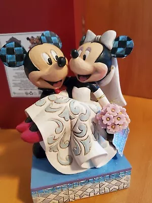 Jim Shore Disney Traditions Mickey And Minnie Wedding Figurine/Cake Topper. 4033 • $32