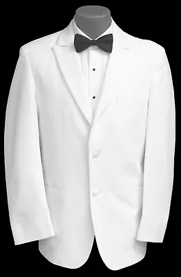 Mens White Perry Ellis Tuxedo Jacket Dinner Wedding Mason Prom Cruise 39L • $29.99