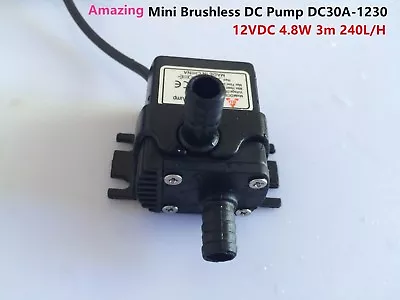 12V Portable Micro DC Water Pump DC30A-1230 NEW 4.5W Good Efficiency Low Noise • $14.99