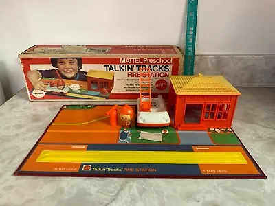 Vintage 1973 Mattel Preschool Talkin' Tracks Fire Station  • $14.99