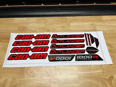 Can-am Canam Outlander 1000r 1000 R Decal Set Red 3m Laminated Red  Stickers • $42