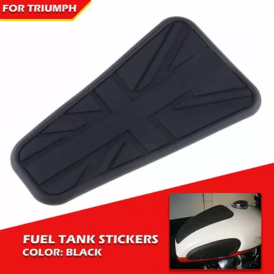 Black Rubber Motorcycle Tank Pad Sticker Protector Motorbike For Triumph UK U • £12.19