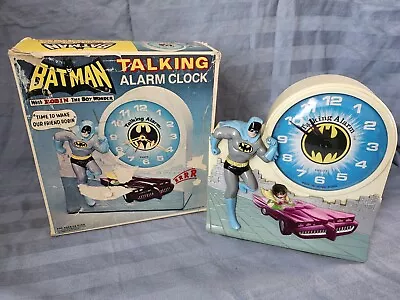Working 1974 Batman & Robin Janex Talking Alarm Clock W/box.  Jumpin Jehosephat! • $189.99