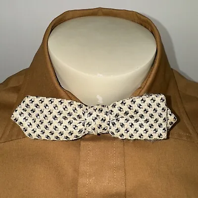 Vintage Mens Bow Tie Skinny Narrow Silk Necktie Madmen Tuxedo Clip On 50s 60s • $15.99