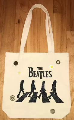 Hand Painted The Beatles Abbey Road Large Ecofriendly Reusable Bag • £33.26