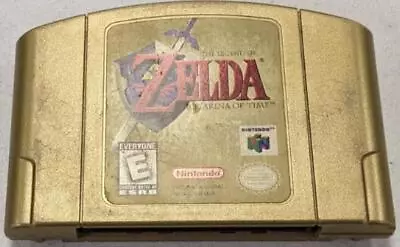 Legend Of Zelda Ocarina Of Time Gold Collector's Edition - N64 Game- Acceptable • $91.49