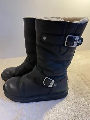Ugg® Australia Kensington 5678 Black Leather Boots Uk 4.5  Eu 37  Usa 6 Rrp £240 • £75