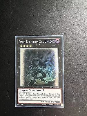 Dark Rebellion XYZ Dragon - Ghost Rare UNL Ed - NECH-EN053 YuGiOh • £50