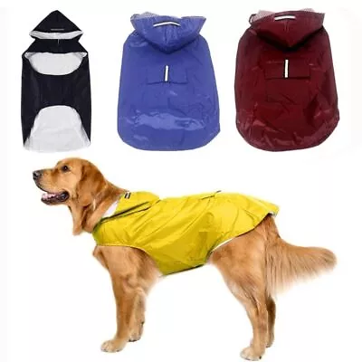 Hoodie Raincoat Jacket Dog Raincoat Rainproof Pet Rainwear Clothes • $17.12