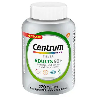 Centrum Silver Adults 50 Plus Vitamins Multivitamin Supplement 220 Count • $18.73