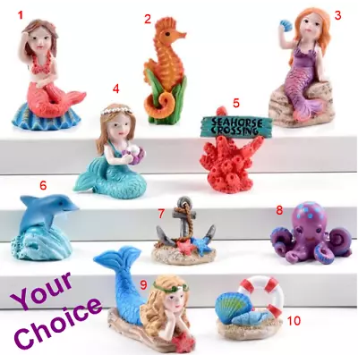 Fairy Garden Fun Mini World Mermaid Beach Ocean Miniature Doll Diorama Figurine • $9.99