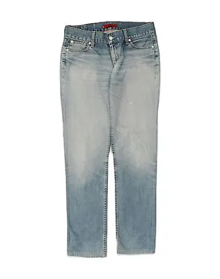 LEVI'S Womens Eve Low Waist Square Cut Straight Jeans W32 L34  Blue Cotton FN01 • £13.75