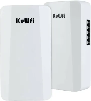 Kuwfi Wireless Wifi Bridge Outdoor Cpe Kit Point To Point 2.4g 300mbps Waterproo • $69.99