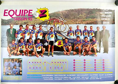 GREG LEMOND Poster TEAM Z 1992 Vintage Racing Bike 26x36   • $112.50