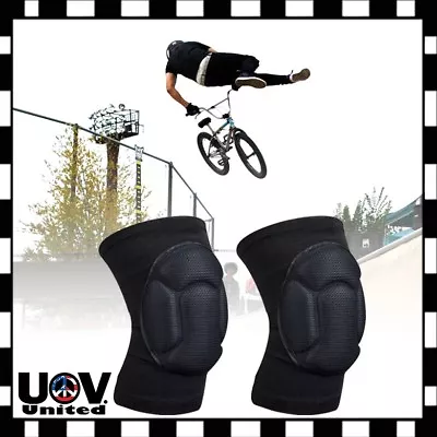 Biking Volleyball X-Game BMX Protector Sponge Knee Pads Adjustable Support Pair • $10.50