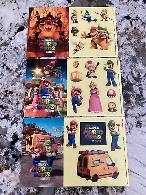 Official Super Mario Bros Movie Sticker Sheet Set From Nintendo Switch Bundle • $14.99