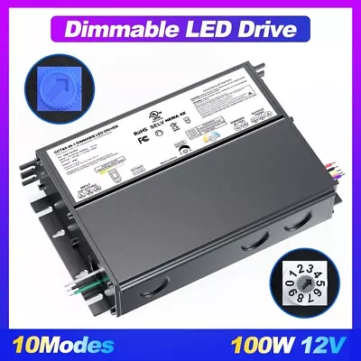 5 IN 1 12V 100W Power Supply Driver TRIAC Dimmable Transformer For LED Lights • $73.62