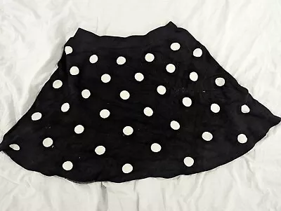 Review Skirt Black With Poker Dots 16 • $10