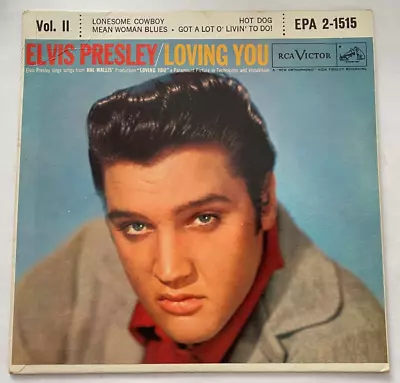 Elvis Presley  Loving You  EP 45 In Cardboard Sleeve - RCA Victor - Beauty! • $7