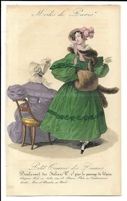 Petit Courrier Des Dames   Modes De Paris   Regency Fashion Plate  1831  848 • £9.99