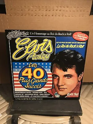 Elvis Presley “Les 40 Plus Grands Succes” Double LP K-Tel France • $14.95