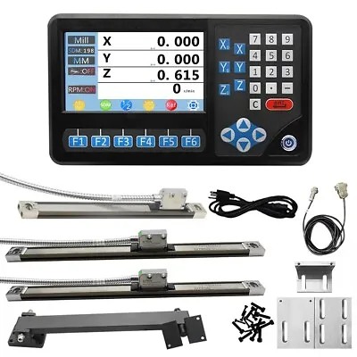 3pcs Slim Magnetic Scale 50-1100mm 3Axis Mill Lathe DRO Digital Readout Set CNC • $515.14